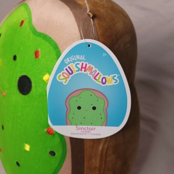 Squishmallows Sinclair The Avocado Toast 12" Plush 2021 Food Edition Soft Toy - Picture 2 of 6